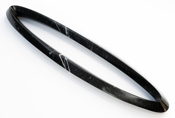 Portafrutta in marmo Nero Marquina serie Ipazia